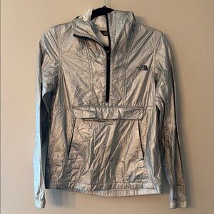 The North Face Shimmering Silver Windbreaker